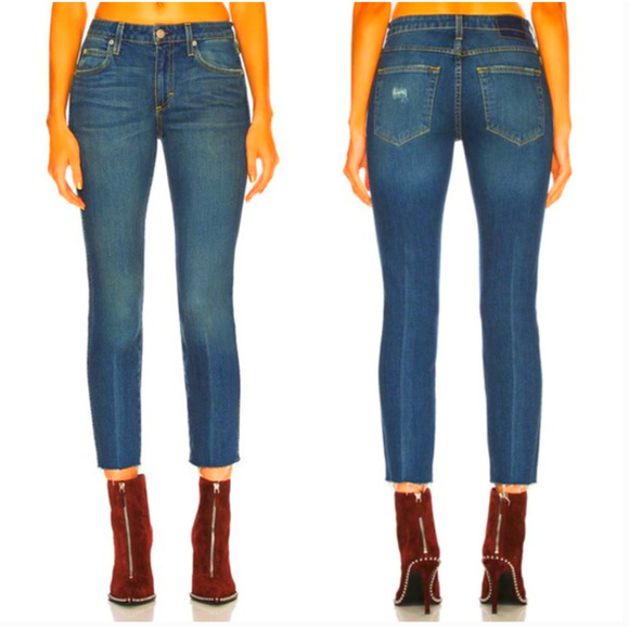 AMO Denim - AMO Jeans stix crop mojave size 30 Skinny ankle raw hem